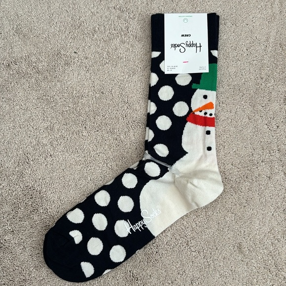 NWT Happy Socks Snowman with Polka Dot Socks - Picture 2 of 4